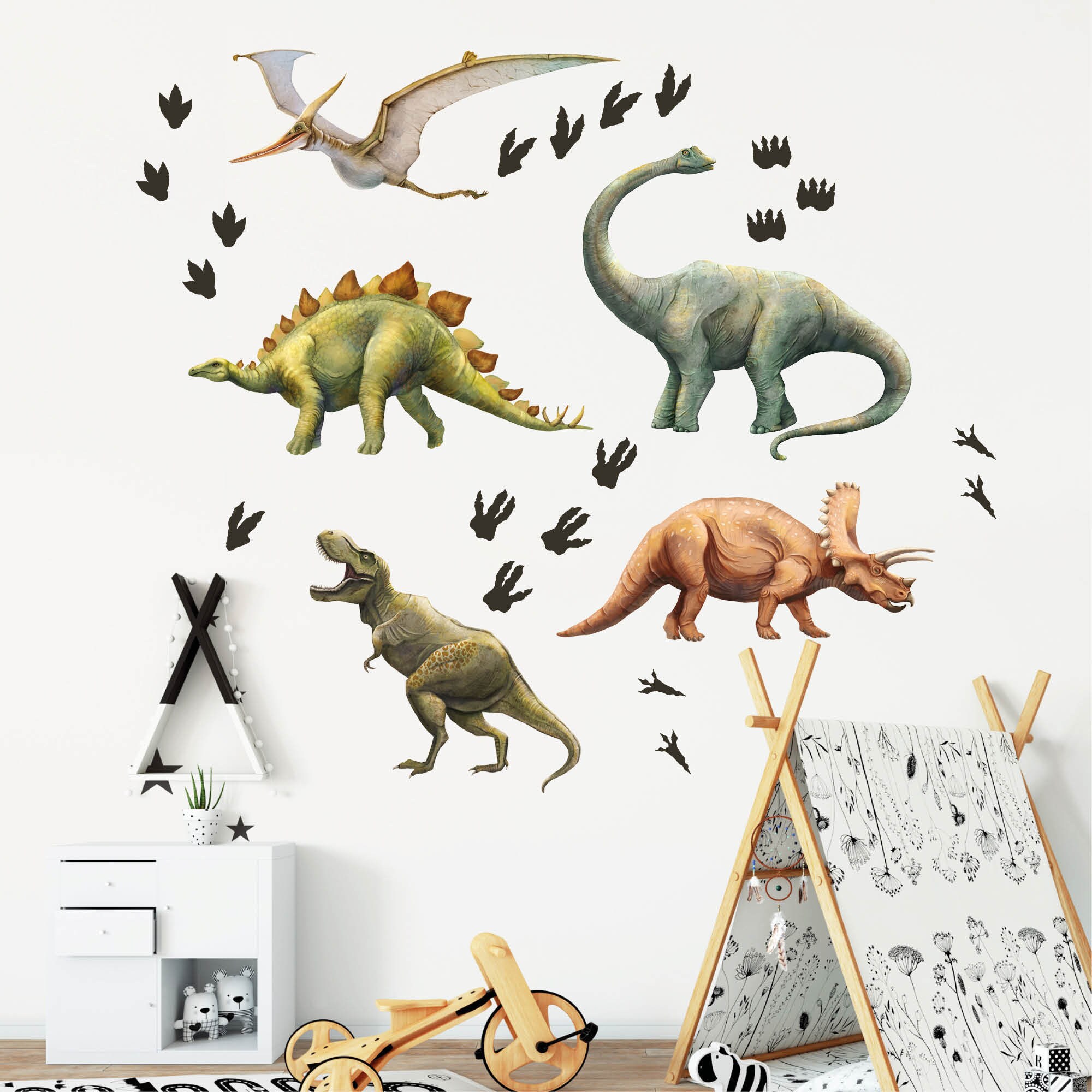Wandtattoo Kinderzimmer Dinosaurier Dekoration Babyzimmer Wandaufkleber – Bild 3